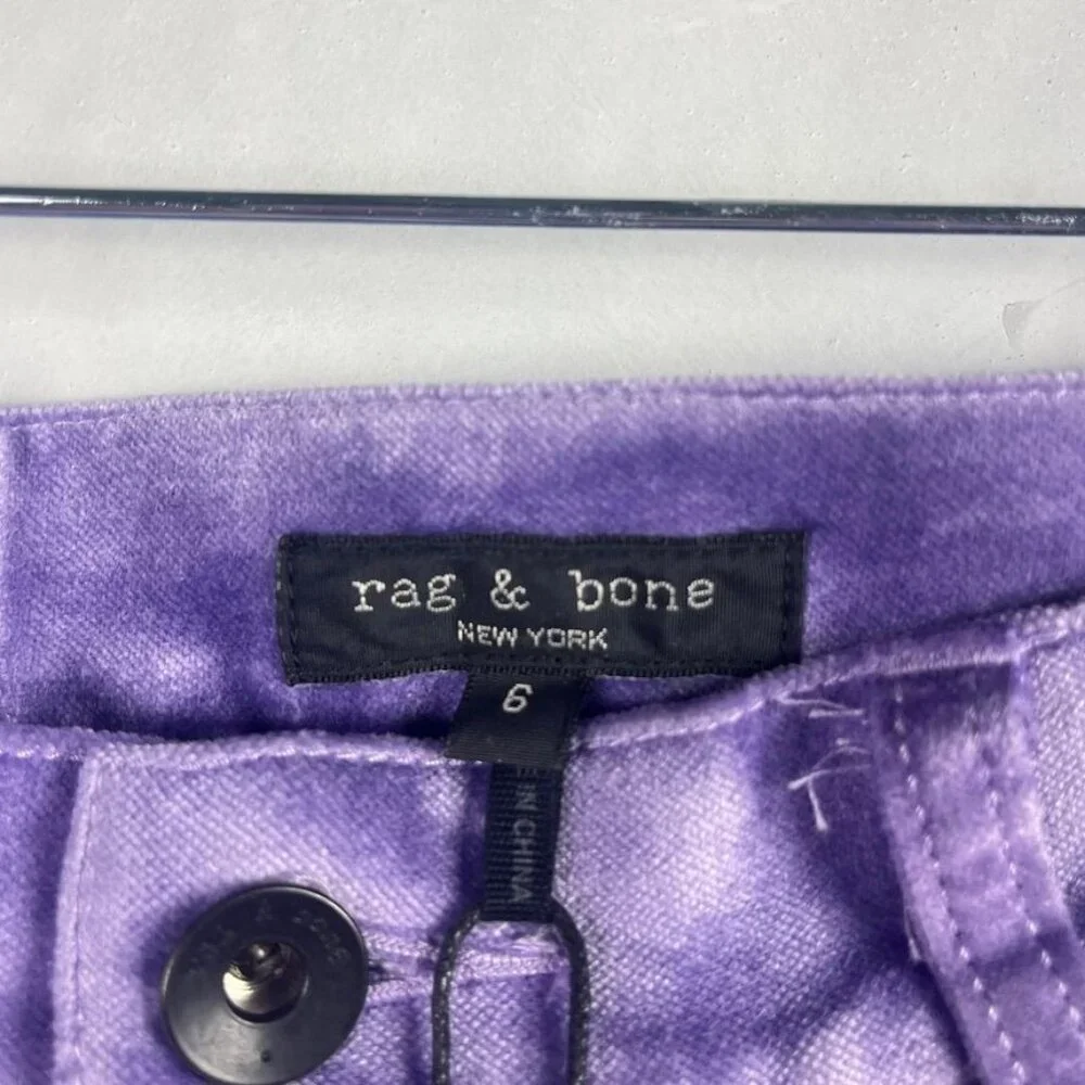 Rag & Bone Jacey Purple Velvet Velour Pants Size 6